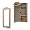 thumbnail image 2 of Gymax Mirrored Jewelry Cabinet Armoire Storage Organizer Wall Hanging, 2 of 10