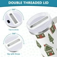 thumbnail image 3 of Yayeee 30oz Stainless Steel Tumbler with Straw and Handle Double-Wall Insulated Travel Water Bottle, Green Christmas House, 3 of 8