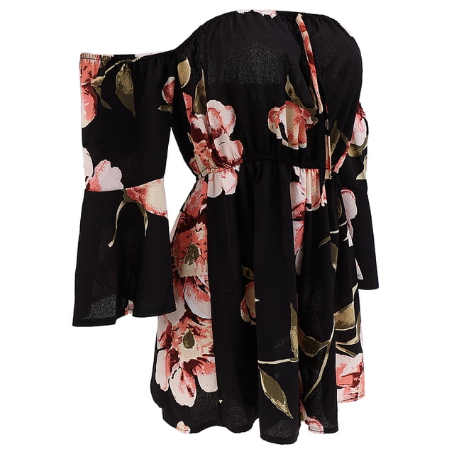 Vestido Mini de Mujer Vestidos de Moda sin Hombro de Chicas Estirable Playa Fiesta Ocasión L Baoblaze Pantalones cortos siameses