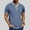 Light Blue, variant on YLSDY New summer arrivals Mens Henley Shirts Stylish Short Sleeve T-Shirts Color Block Casual Collarless 3 Button V Neck Tees Black XXL