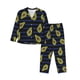 thumbnail image 1 of Fotbe Avocado Conjunto de Pijama de Manga Larga para Mujer con Estampado, Ropa de Dormir de 2 Piezas, Conjunto de Casa Suave y Cómodo con Bolsillos-Medium, 1 of 7