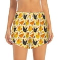 thumbnail image 4 of Lsque Funny Chicken Printed Women's Running Shorts with Liner Pockets,Elastic Quick Dry Workout Athletic Gym Yoga Shorts,Womens High Waist Shorts-XX-Large, 4 of 9