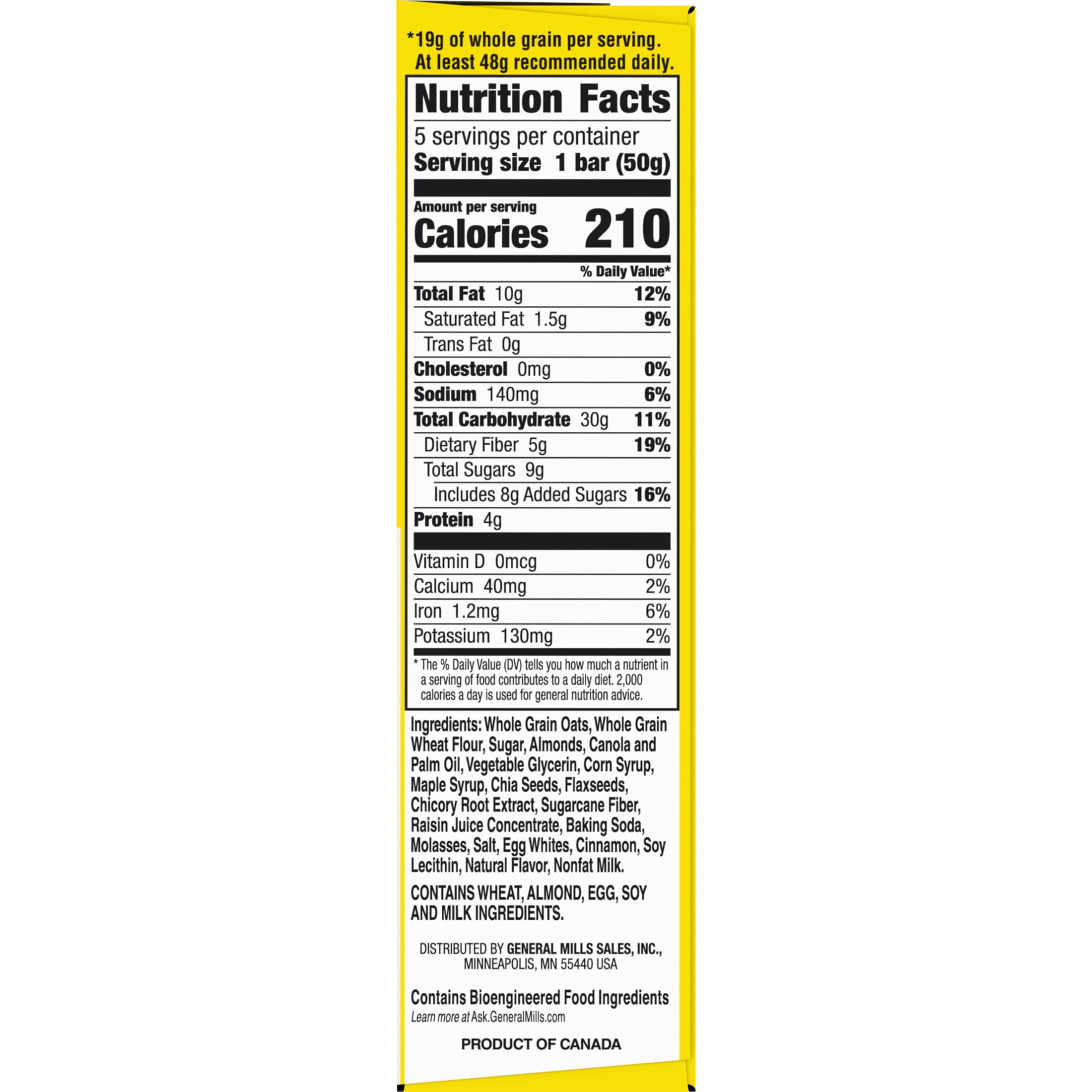 (3 pack) Nature Valley Soft Baked Breakfast Bars, Almond Oat, Morning Snacks, 5 Bars, 8.85 oz