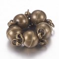 thumbnail image 1 of Brass Magnetic Clasps with Loops with Open Jump Rings Nickel Free Round Antique Bronze, 1 of 2