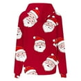thumbnail image 6 of USSUMA Womans Hoodie Christmas Sweatshirt Women Long Sleeved Pocket Drawstring Pullover Print Casual Plus Size Tops Lady Party Fall Winter Shirt Red, 6 of 6