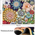 thumbnail image 2 of Office Chair Mat for Hardwood & Tile Floor,Boho Mandala Floral 36"x48" Computer Chair Mat for Rolling Chairs Carpet, Under Desk Non Slip Gaming Rug, Low-Pile Rubber Backing Large Protector Mat, 2 of 6