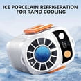 thumbnail image 3 of Smart Ice Cooling Wearable Turbo Fan, Hands-Free Personal Neck Fan, 5 Speeds Cli-On Waist Fan with LED Light, 3 of 5