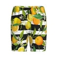 thumbnail image 4 of Naloa Orange and Lemon Men's Short Pajama Pants, Lounge Comfort Shorts with Elasticized Waistband and Side Pockets - 4X-Large, 4 of 9