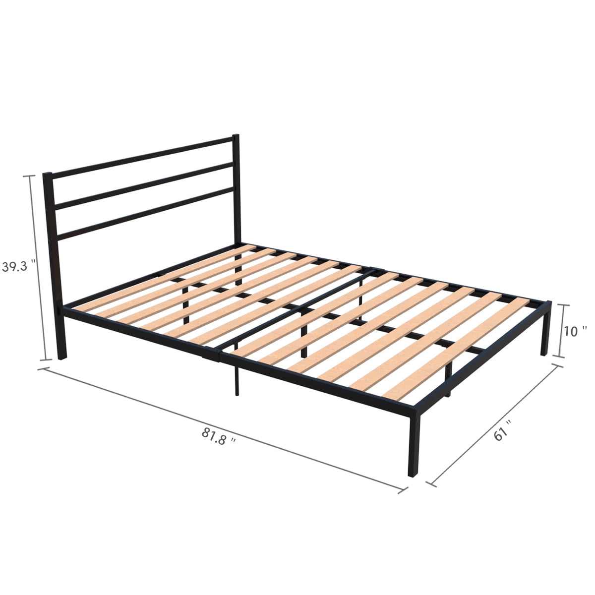 Lowestbest Queen Size Metal Bed Frame, Platform Bed with Headboard Footboard Lowestbest Queen Size Metal Bed Frame, Platform Bed with Headboard Footboard