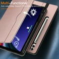thumbnail image 5 of JETech Case for Samsung Galaxy Tab S9 Plus 12.4-Inch with S Pen Holder, PU Leather Business Folio Stand Protective Tablet Cover with Pocket & Straps, Auto Wake/Sleep, Multi-Angle Viewing (Rose Gold), 5 of 6