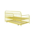 Novogratz Bright Pop Metal Daybed with Roll Out Trundle, Yellow, Twin