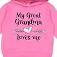 thumbnail image 3 of Inktastic My Great Grandma Loves Me Heart Great Grandchild Toddler Hoodie, 3 of 4