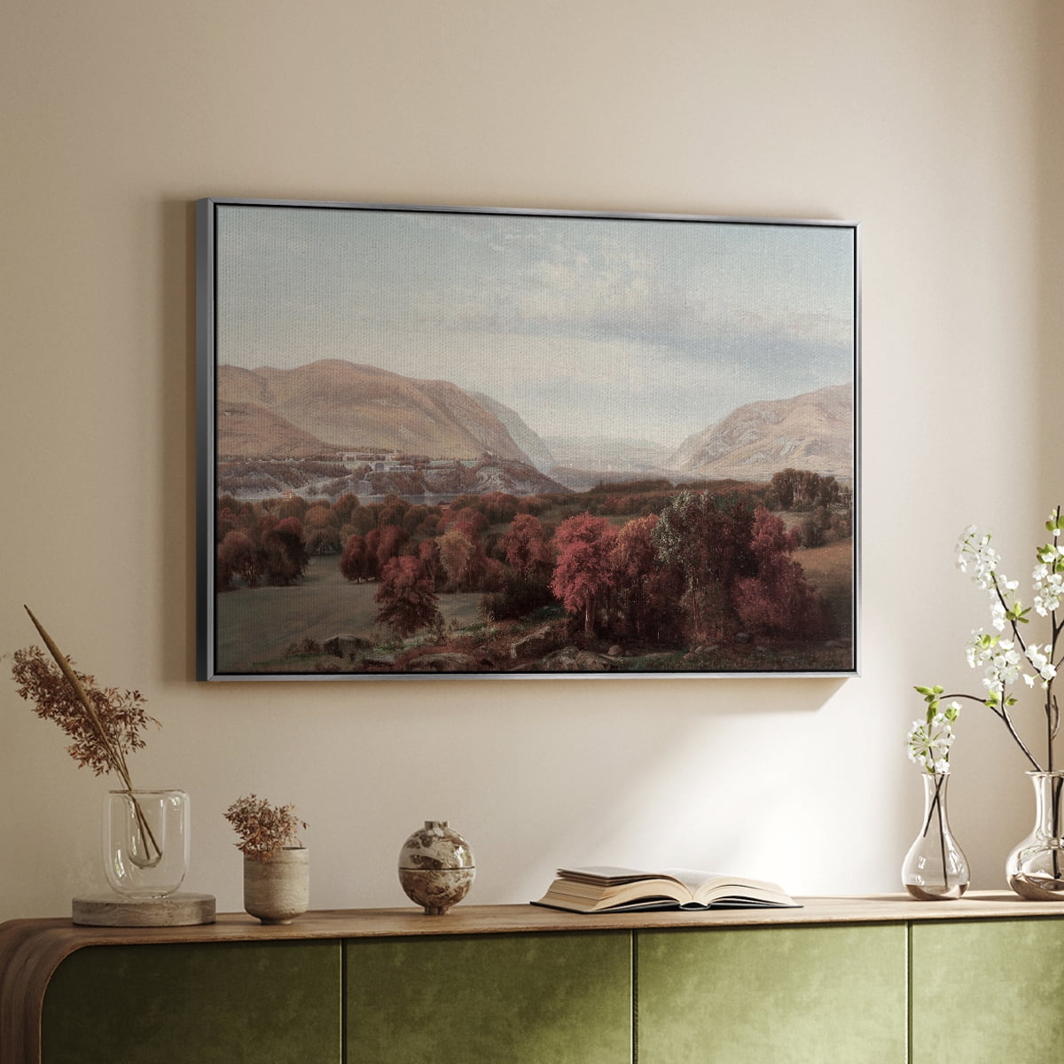 Vintage Animal Print-XVI By Wexford Home Framed in Silver Wood Gallery Wrapped Canvas 27 in. x 41 in.