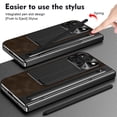 thumbnail image 3 of Funda de cuero PU con stylus para Google Pixel 9 Pro Fold YQODSZ, 3 of 7