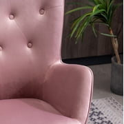 Roundhill Furniture Doarnin Wingback Chair, Mauve