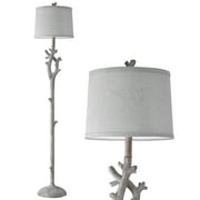 Oneach 59.75 Farmhouse Floor Lamp with Lamp Shade,Retro Tree Trunk Deco Standing Lamp for Bedroom, Living Room, Office
