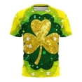 thumbnail image 1 of Xuyuer Women's Saint Patrick's Day Printed Round Neck Solid Color Short Sleeve Casual Loose Top, 1 of 8