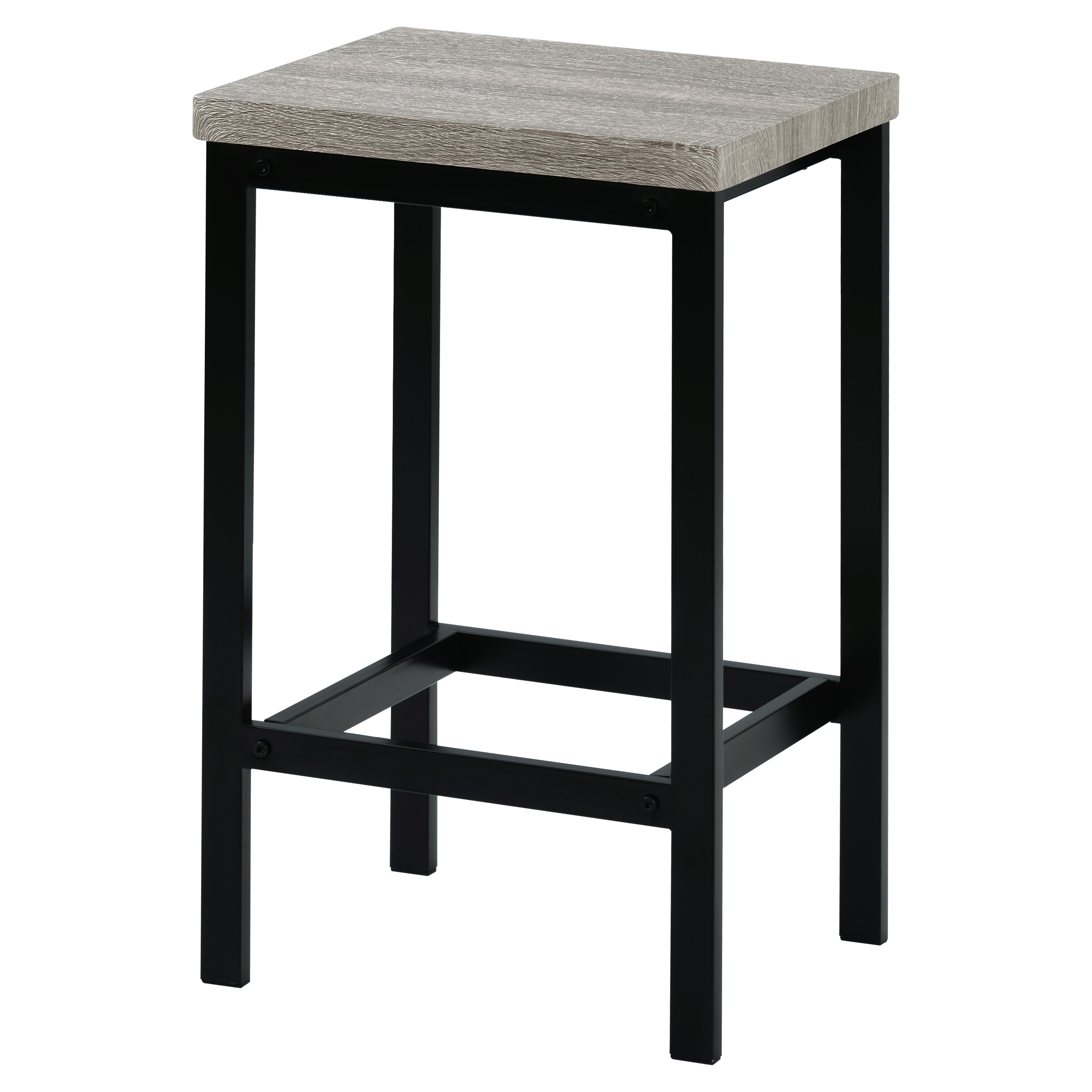 Euroco 3-Piece Counter Height Dining Table Set for 3, 60.2" Farmhouse Extra Long Kitchen Table with Footrest and 3 Stools,Side Table Entryway Table for Kitchen Living Room,Grey