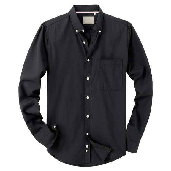 Afdoent Men's Shirts Male Slim Fit Long Sleeve Shirt Casual Linen Blend Business Wear Non Solid Color Top Beach Vacation Shirt