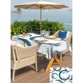 thumbnail image 4 of Outdoor Tablecloth with Umbrella Hole and Zipper, Turquoise Grey Rectangle Table Cloth 52x70 Inch Waterproof Tablecloth, Geometric Circle Modern Abstract Simple Art Picnic Table Cover for Patio, 4 of 7