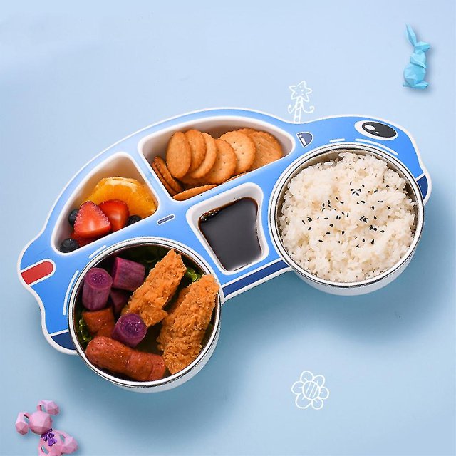 Lovely Dinner Plate Stainless Steel Material Children's Sectional Dinner Plate