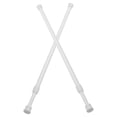 thumbnail image 1 of HINTRMENT 2pcs Shower Tension Rod Adjustable White ABS Clothes Drying Home Use, 1 of 8