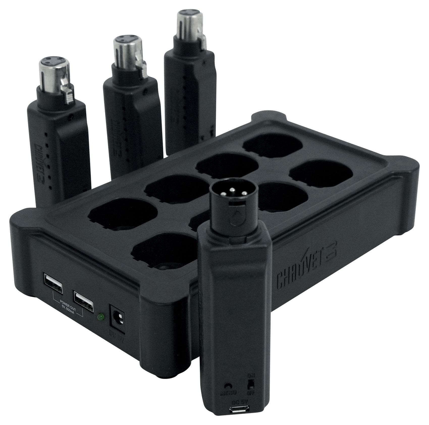 Chauvet D-Fi XLR Pack Turns DMX Lights into Wireless DMX+(2) Bluetooth Speakers
