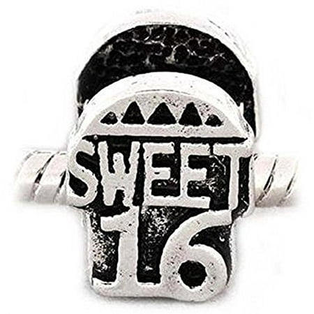 January Bead Girl Charm - Buckets of Beads Sweet 16 Birthday Charm Beads Fits Most Major Charm Bracelets For Women Girls