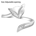 thumbnail image 2 of Anillo ajustable con apertura de plata de ley 925, joyería de moda, regalo de cumpleaños glamuroso, 2 of 5