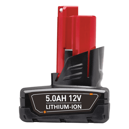

Mingsci 12V 5000mAh Li-ion Black &Red Compatible with MILWAUKEE Battery M12 48-11-2460 48-11-2460