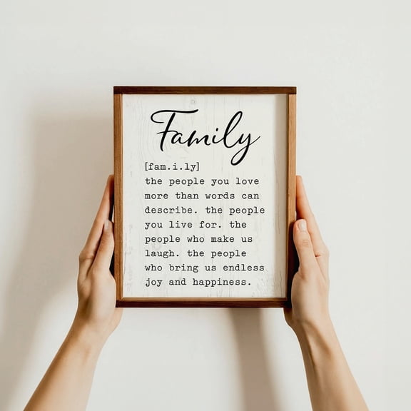 Family Definition Wall Art , Inspirational Family Quote Print, Home Decor, Thoughtful , For Parents, For Grandparents UNFRAMED Poster, Wall Art for Decor, Present, 8x12