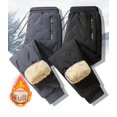 thumbnail image 5 of Pantalones de terciopelo de cordero Pantalones casuales de terciopelo de invierno para hombre Pantalones largos holgados de algodón de talla grande y cálidos, 5 of 5