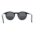 thumbnail image 4 of Polarized Hipster Round Keyhole Horn Rim Thin Plastic Sunglasses All Black, 4 of 4