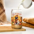 thumbnail image 3 of Happy Thanksgiving Pug Give Thanks Fall Beanie Scarf Welcome 16oz Glass Cup Mug Dog Lover Gifts Glass Can - 00020, 3 of 5