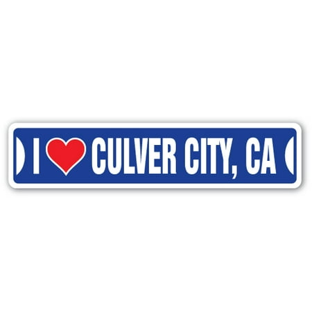 I LOVE CULVER CITY, CALIFORNIA Street Sign ca city state us wall road décor (Best Pizza Delivery Culver City)