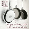 thumbnail image 5 of Anolon EverLast Ceramic Nonstick Cookware Set Clad Induction Pots and Pans, 11 Piece, Stainless Steel, 5 of 11