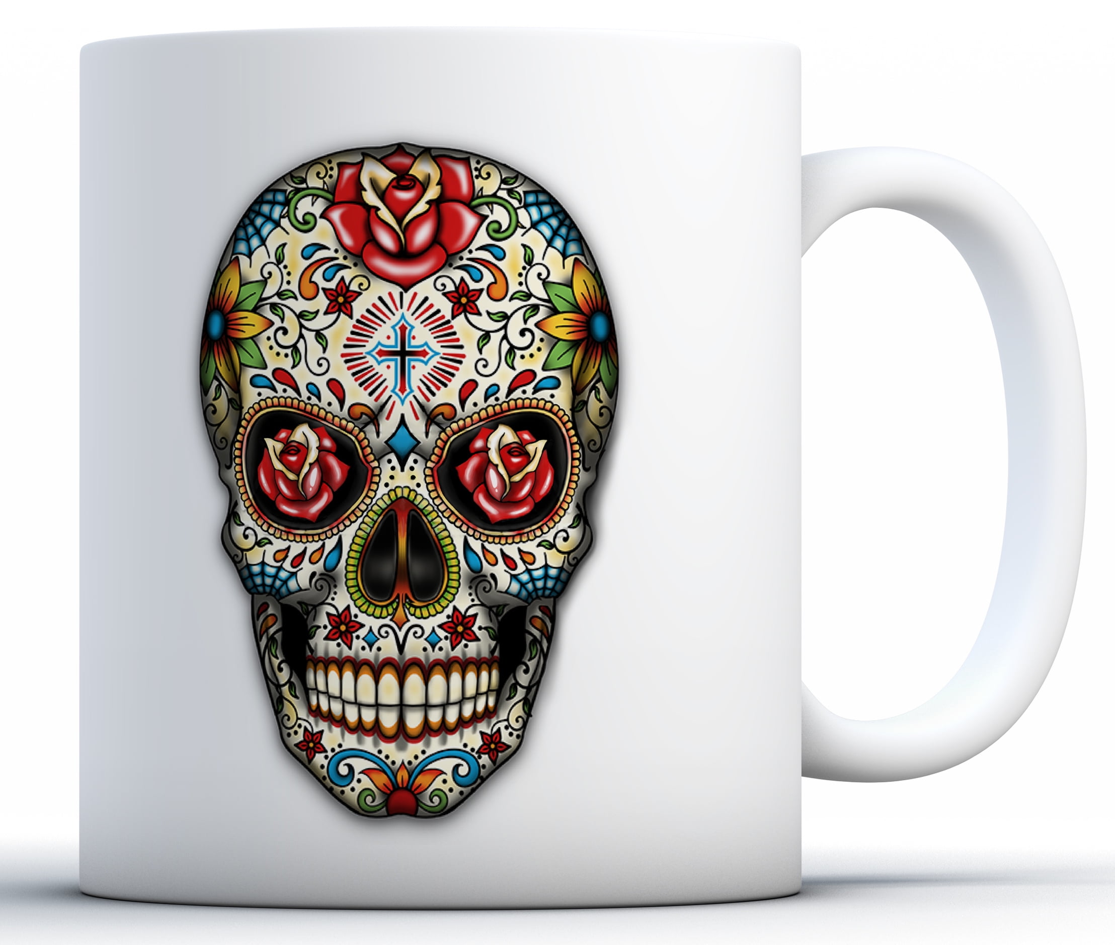 Awkward Styles Rose Eyes Skull Coffee Mug Skull Mugs Skull Coffee Mug Skull Gifts Day of the