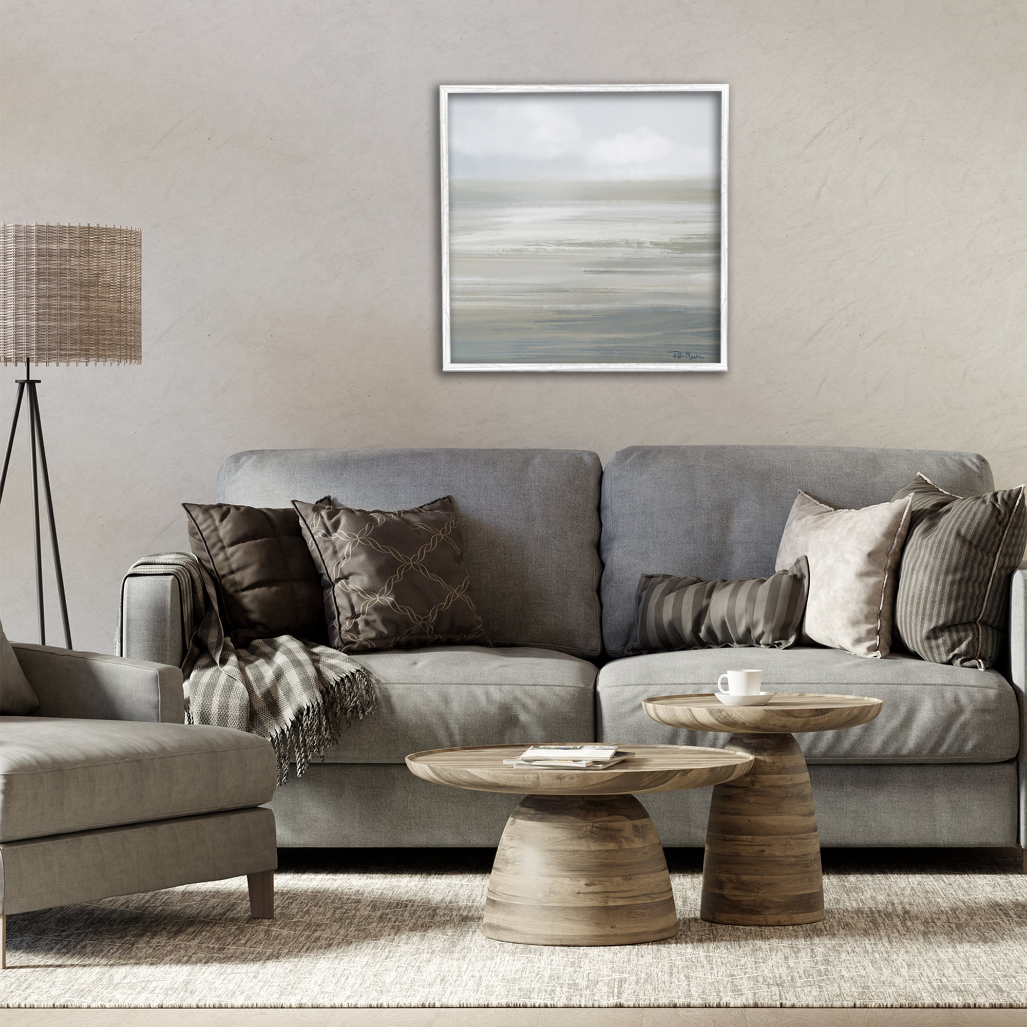 Stupell Industries Mid Afternoon Landscape White Framed Giclee Art, design by Robin Maria