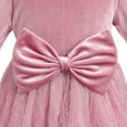 thumbnail image 6 of IDOPIP Toddler Kids Girls Shiny Velvet Dress Long Sleeve Fall Winter Christmas Dresses 90 Pink, 6 of 8