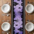thumbnail image 6 of Happy Halloween Table Runner - 72 Inch Long, Kitchen Dining Table Runner Dresser Scarves, Spooky Pumpkins Horror Bat Purple Farmhouse Decor for Coffee Tables Wedding Party Banquet, 6 of 8