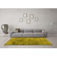 thumbnail image 3 of Ahgly Company Machine Washable Indoor Square Persian Yellow Traditional Area Rugs, 3' Square, 3 of 4