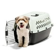 thumbnail image 3 of Petmate Pet Porter Fashion Travel Dog Kennel Portable Plastic Carrier, Small 24" for Dogs 15-20 lb, Green, 3 of 9