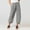 Gray, variant on Baqcunre Trousers Pants for Women Daily Casual Eight Length Trousers Pockets Elastic Waist Solid Pants Womens Fashion Women's Pants Womens Pants Womens Clothes Army Green L