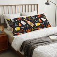 thumbnail image 4 of Yiaed Body Pillow Cover, Ultra Soft Microfiber Pillowcases, Breathable Long Pillow Case, Envelope Closure-Seafood And Drinks (20x54 inch)（Pillow core not included）, 4 of 5