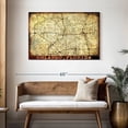 thumbnail image 3 of Elephant Stock Vintage Orlando City Map Wall Art - Horizontal Canvas Wall Art - Living Room Wall Decor - Map Canvas - Beige And Brown Decor - 45" x 30", 3 of 8
