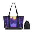 thumbnail image 7 of FORMRS Canvas Laptop Tote Bag for Women with 15.6" Computer Compartments Shoulder Handbag, Blue Road, 7 of 7