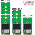 thumbnail image 4 of HUGFEGWE 2 Pcs/lot M.2 NGFF NVME M2 Adaptateurs de Rallonge Transfert 2230 2242 2260 2280 Changement vers Cadre Convertisseur de Disque Dur SSD Long Format CJ25311-4646, 4 of 9
