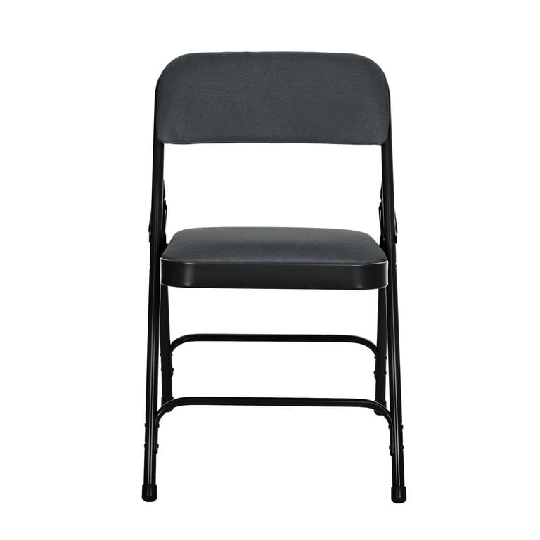 Hampden Furnishings Bernadine Collection Fabric Padded Folding Chair Black Pack of 4 Walmart