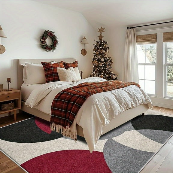 6.5'x10' big carpet for living room large carpet for bedroom large living room area rug mid century modern area rug non slip area rug