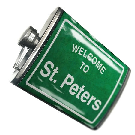 

NEONBLOND Flask Green Road Sign Welcome To St. Peters